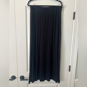 Lock & Love Black Maxi Jersey Knit Modal Skirt Flowy Size XXXL